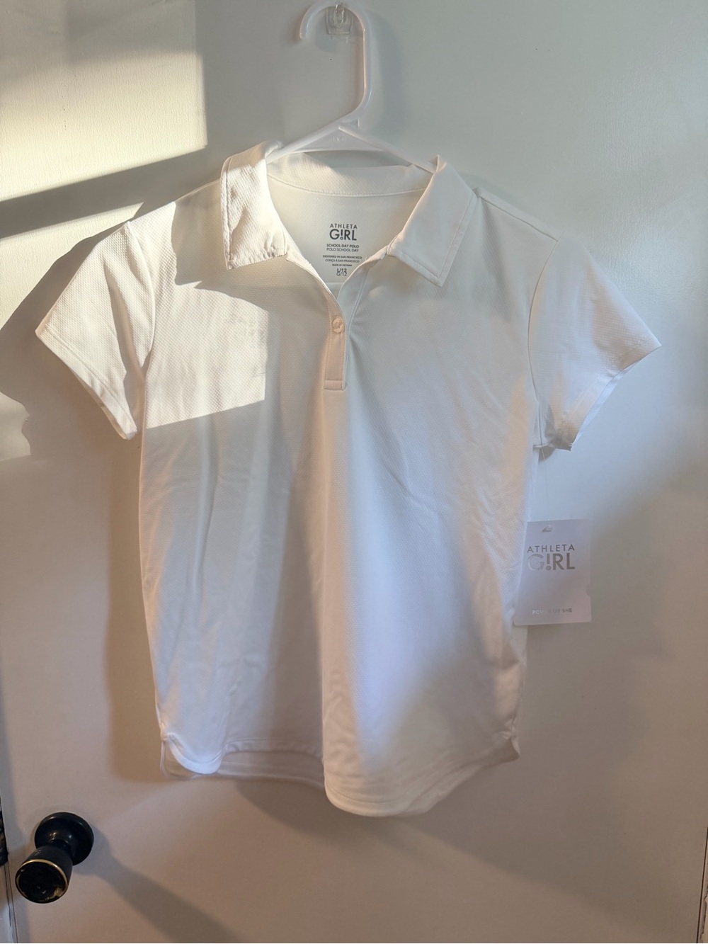 Athleta Girl White Short-Sleeve Polo